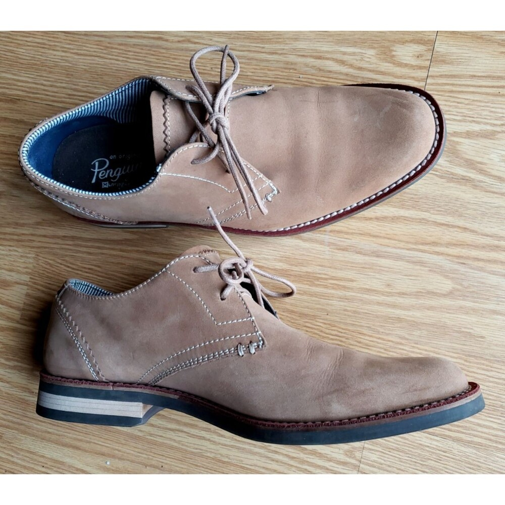 Original Penguin Men's WADE TAN Footwear 8.0  Genuine Leather Lace Up Soft Suede - Picture 7 of 16